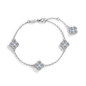 Buying a silver bracelet with Moissanite stone - a luxurious and lasting choice Are you looking for a bracelet with a stylish design and a special and sparkling stone? Our silver bracelets are designed using Moissanite, one of the most brilliant and special gemstones. Every silver bracelet offered in our store offers you a combination of beauty and quality. Moissanite is a synthetic gemstone known for its exceptional brilliance and clarity, making it an excellent alternative to diamonds. The combination of this stone with silver metal creates incredibly beautiful and long-lasting jewelry that is suitable for both everyday use and special occasions. Features of silver bracelets with Moissanite stone: Exceptional Luster: Moissanite has an unparalleled luster due to its extraordinary light reflection. High quality: The silver used in these bracelets is pure and of high quality and is resistant to tarnishing. Various Designs: From classic to modern designs, Moissanite silver bracelets are designed for every taste. Reasonable price: By buying silver bracelets with Moissanite, you can enjoy the beauty and quality of diamonds at a much more reasonable price. Now choose your favorite silver bracelet with Moissanite stone in our store and enjoy special discounts by shopping online. Buying a Moissanite silver bracelet is a choice you will never regret.