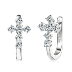 Buy silver earrings with Moissanite stones - high variety and guaranteed authenticity Are you looking for bright and high-quality earrings? In our store, you will find a collection of silver earrings with Moissanite stones that offer you beauty and luxury with modern and stylish designs. These earrings are suitable for any occasion and taste and are made with unparalleled quality. Why buy silver earrings with Moissanite stone from us? High variety of products: We offer a wide range of silver earrings with Moissanite stones in various and modern designs so that you can make the best choice according to your taste and needs. Certificate of authenticity: All our products have a certificate of authenticity, so you can be sure of the quality and originality of the purchased earrings. 50% Gift: As a token of your trust, customers who purchase from us will receive a 50% discount on their next jewelry box purchase. This special gift will help you enjoy your next purchase more. Visit our site now and benefit from the high variety of silver earrings with Moissanite stone and the guaranteed authenticity of the products. Also, take advantage of our special discount and gift for your next purchases and have a unique jewelry shopping experience.