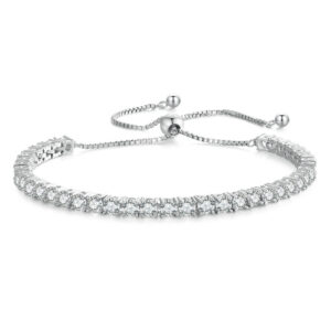 Buying a silver bracelet with Moissanite stone - a luxurious and lasting choice Are you looking for a bracelet with a stylish design and a special and sparkling stone? Our silver bracelets are designed using Moissanite, one of the most brilliant and special gemstones. Every silver bracelet offered in our store offers you a combination of beauty and quality. Moissanite is a synthetic gemstone known for its exceptional brilliance and clarity, making it an excellent alternative to diamonds. The combination of this stone with silver metal creates incredibly beautiful and long-lasting jewelry that is suitable for both everyday use and special occasions. Features of silver bracelets with Moissanite stone: Exceptional Luster: Moissanite has an unparalleled luster due to its extraordinary light reflection. High quality: The silver used in these bracelets is pure and of high quality and is resistant to tarnishing. Various Designs: From classic to modern designs, Moissanite silver bracelets are designed for every taste. Reasonable price: By buying silver bracelets with Moissanite, you can enjoy the beauty and quality of diamonds at a much more reasonable price. Now choose your favorite silver bracelet with Moissanite stone in our store and enjoy special discounts by shopping online. Buying a Moissanite silver bracelet is a choice you will never regret.