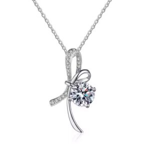 Buy silver necklaces with Moissanite stones - high variety and guaranteed authenticity Are you looking for a beautiful and high-quality necklace? In our store, you will find a unique collection of silver necklaces with Moissanite stones. These necklaces with diverse and modern designs are an ideal choice for gifting or personal use. Advantages of buying from our store: High variety of products: We offer a wide range of silver necklaces with Moissanite stones in different designs and styles so that you can choose the best option according to your taste and needs. Product authenticity certificate: All our products have a certificate of authenticity, so you can be sure of the quality and originality of the purchased necklaces. 50% Gift: As a token of your trust, customers who buy from us will enjoy a 50% discount on BBox jewelry purchases. Visit our site now and enjoy the high variety of silver necklaces with Moissanite stone and the guaranteed authenticity of the products. Don't miss our special gift and get exceptional discounts by shopping at the store.