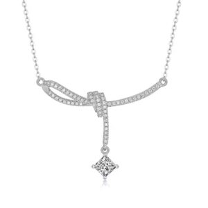 Buy silver necklaces with Moissanite stones - high variety and guaranteed authenticity Are you looking for a beautiful and high-quality necklace? In our store, you will find a unique collection of silver necklaces with Moissanite stones. These necklaces with diverse and modern designs are an ideal choice for gifting or personal use. Advantages of buying from our store: High variety of products: We offer a wide range of silver necklaces with Moissanite stones in different designs and styles so that you can choose the best option according to your taste and needs. Product authenticity certificate: All our products have a certificate of authenticity, so you can be sure of the quality and originality of the purchased necklaces. 50% Gift: As a token of your trust, customers who buy from us will enjoy a 50% discount on BBox jewelry purchases. Visit our site now and enjoy the high variety of silver necklaces with Moissanite stone and the guaranteed authenticity of the products. Don't miss our special gift and get exceptional discounts by shopping at the store.